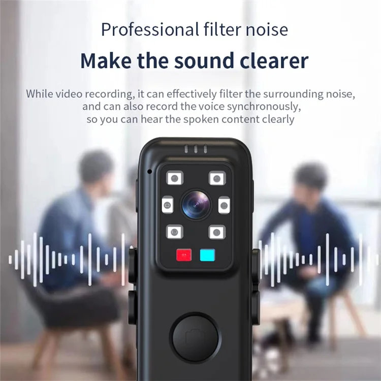 Enregistreur vocal à vision nocturne H81 avec réduction de bruit, enregistreur audio HD WiFi pour conférences et réunions
