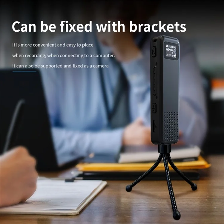 Enregistreur vocal à vision nocturne H81 avec réduction de bruit, enregistreur audio HD WiFi pour conférences et réunions