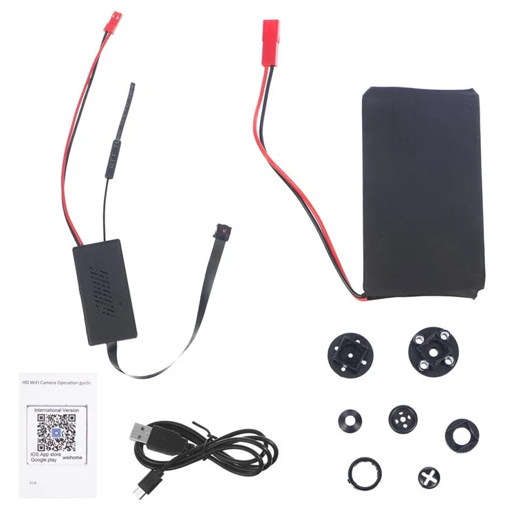 Wireless WiFi Mini Camera HD 1080P Module Camera with DIY Button Motion Detection AVI Home Security Mini Camera