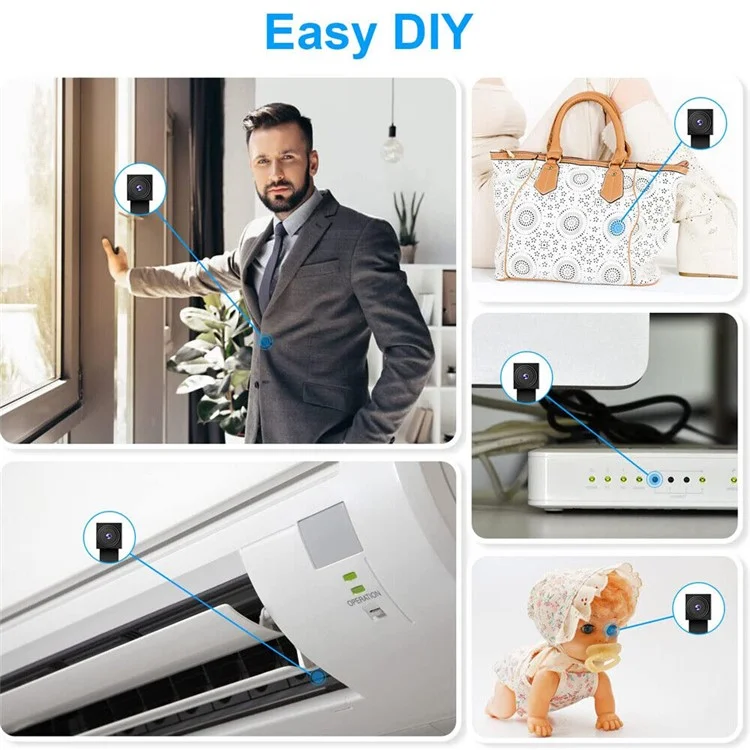 Wireless WiFi Mini Camera HD 1080P Module Camera with DIY Button Motion Detection AVI Home Security Mini Camera