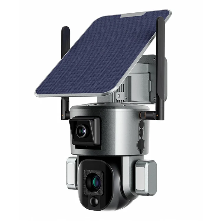 Y5 WiFi Outdoor Camera 8MP Dual Lens Solar Security Camera with 10X Zoom / AI Human Detection