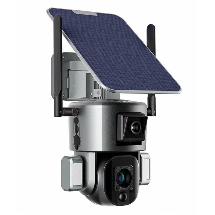 Y5 WiFi Outdoor Camera 8MP Dual Lens Solar Security Camera with 10X Zoom / AI Human Detection