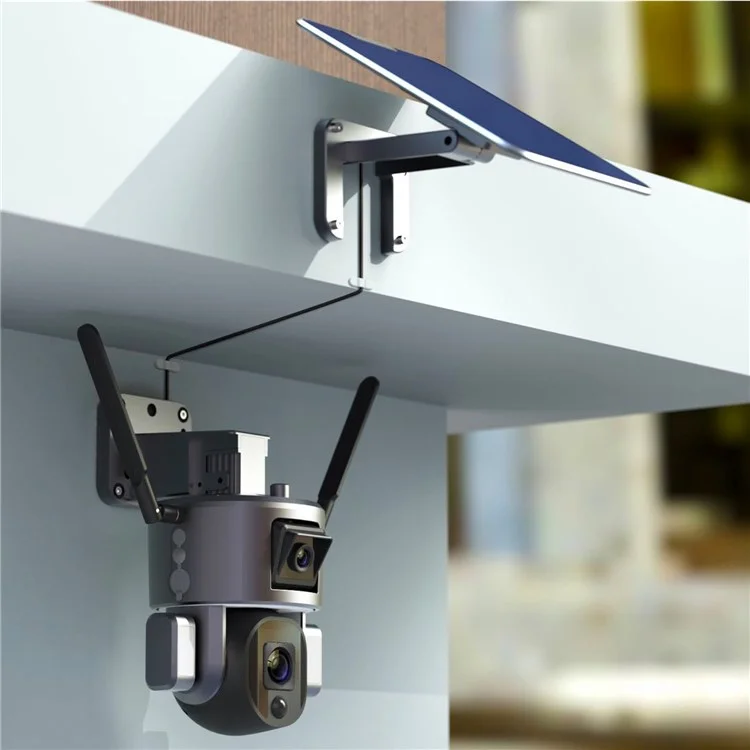Y5 WiFi Outdoor Camera 8MP Dual Lens Solar Security Camera with 10X Zoom / AI Human Detection