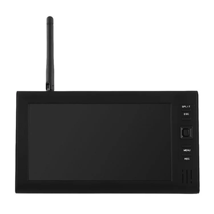 602D12 7-inch Four-screen Wireless Monitor with 2 WiFi Security Camera, EU Plug
