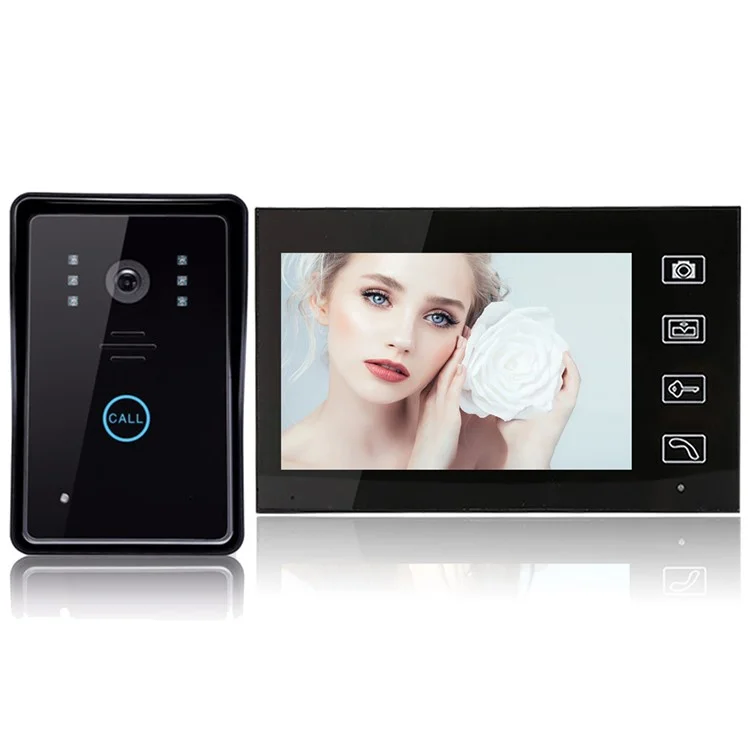 806MJW11 7-Zoll-Video-Viewer-Türklingel-Kamera WiFi Smart Peephole Türklingel, EU-Stecker