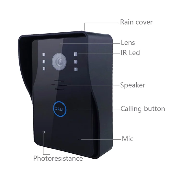806MJW11 7-Zoll-Video-Viewer-Türklingel-Kamera WiFi Smart Peephole Türklingel, EU-Stecker