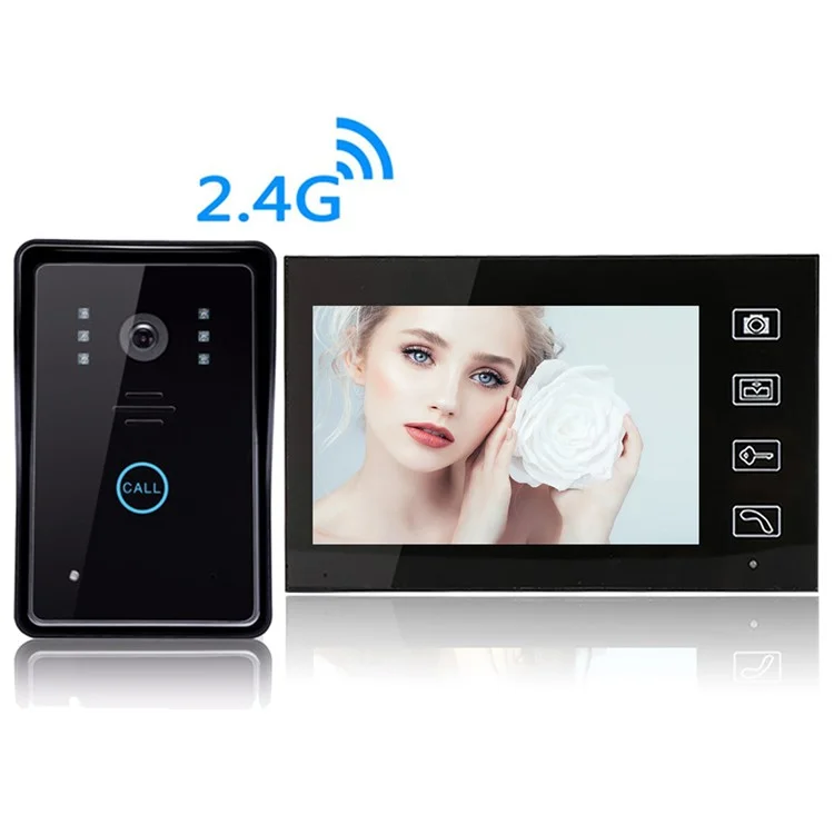 806MJW11 7-inch Video Viewer Door Bell Camera WiFi Smart Peephole Doorbell, EU Plug