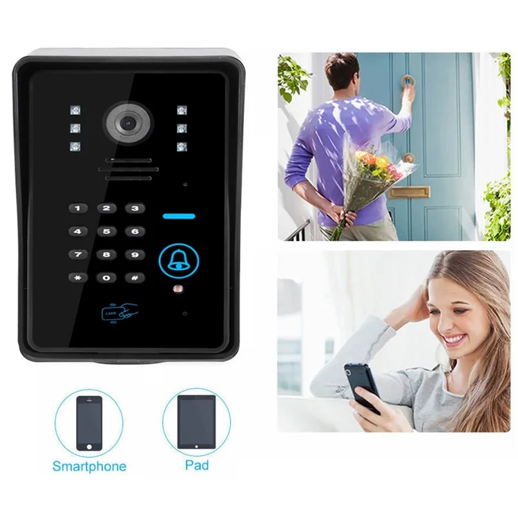 618MJIDS11 EU Plug Outdoor Night Vision P2P WiFi Intercom Video Doorbell