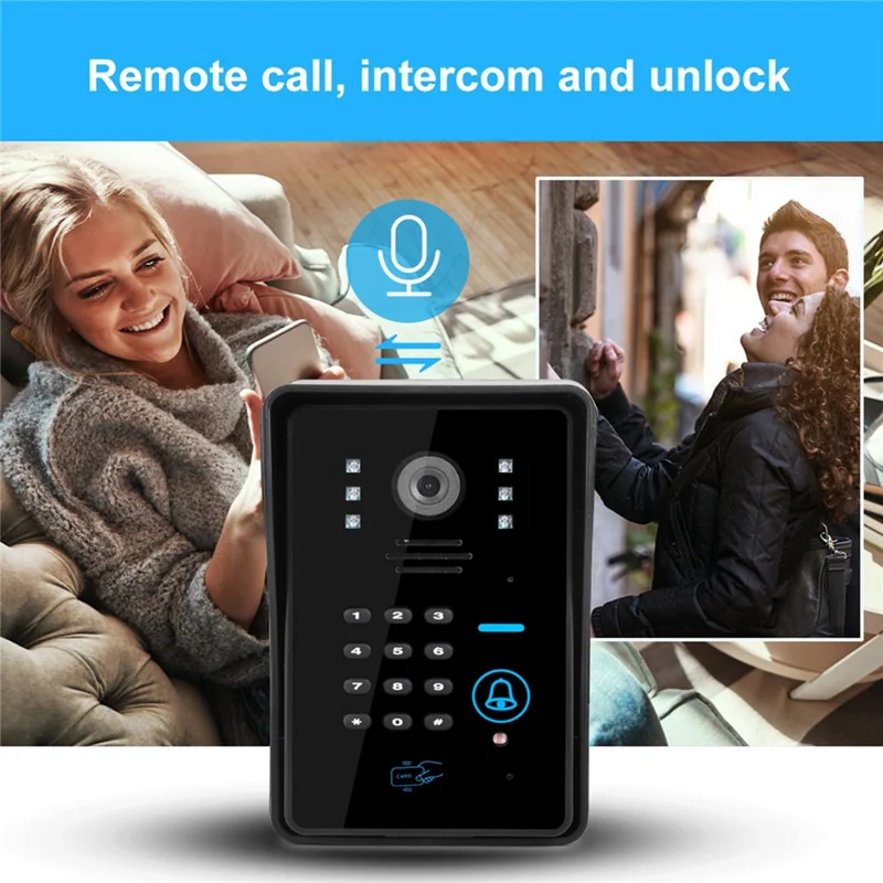 618MJIDS11 EU Plug Outdoor Night Vision P2P WiFi Intercom Video Doorbell