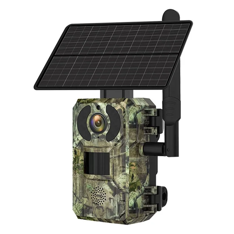 Painel Solar H10 4MP Detecção de Movimento PIR Câmera de Trilha de Caça 4G / Versão UE