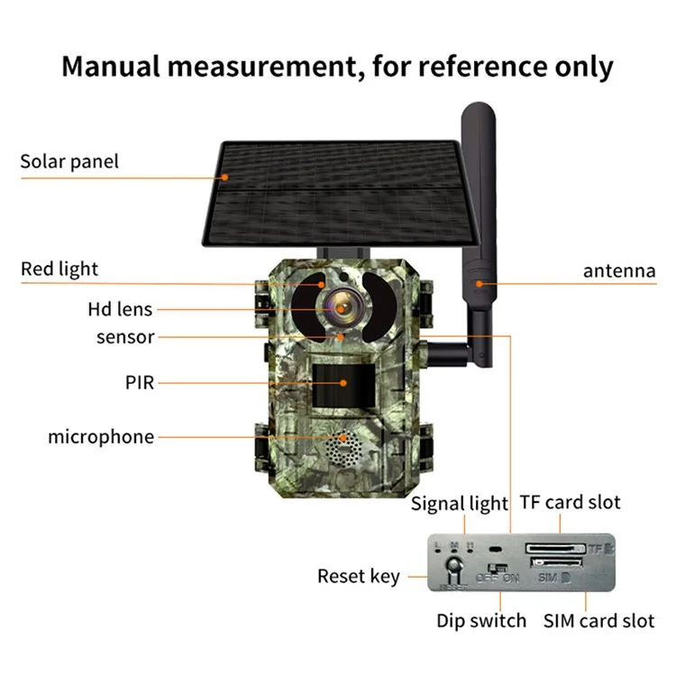 H10 4MP Panneau Solaire PIR Motion Détection de Chasse Caméra 4G / Version de L'ue