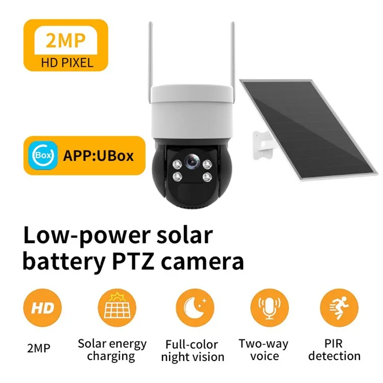 Q4Z 2MP Solar-Powered Camera Wireless WiFi Remote Surveillance Camera