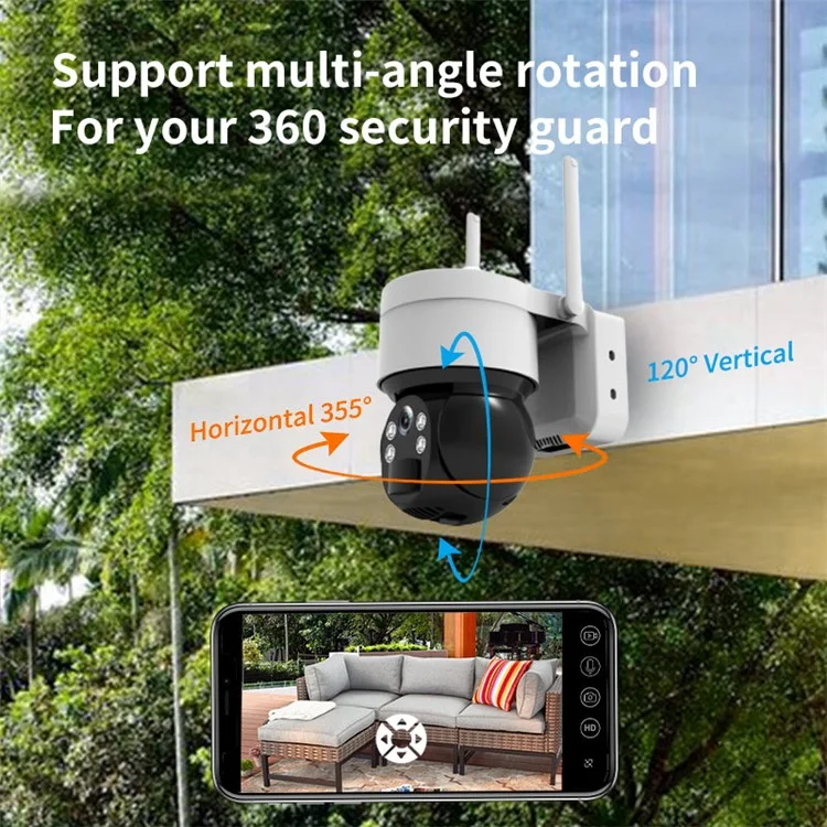 Q4Z 2MP Solar-Powered Camera Wireless WiFi Remote Surveillance Camera
