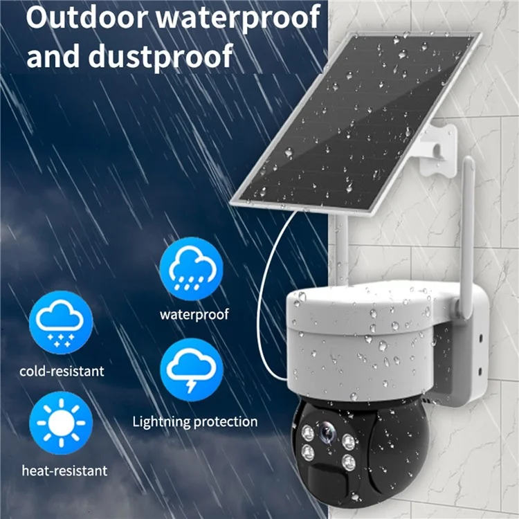Q4Z 2MP Solar-Powered Camera Wireless WiFi Remote Surveillance Camera