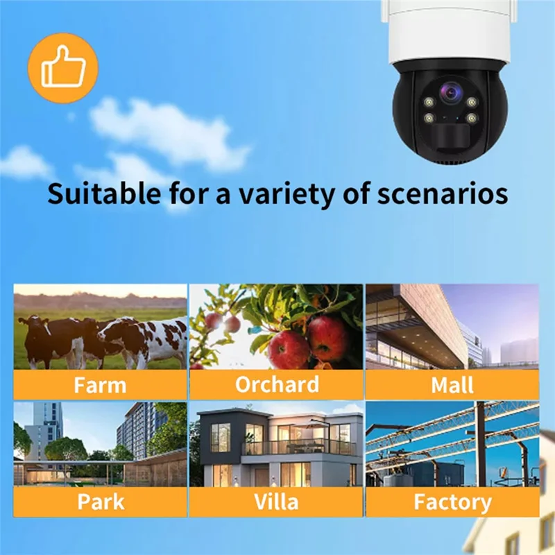 Cámara solar de 2MP Q4Z Outdoor 4G EU con estabilizador de gimbal y monitor