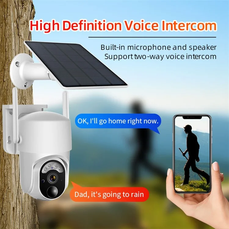 S50 US Version 4G 3MP Security Camera Solar Smart Camera Baby Home Monitor