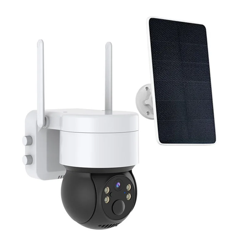 Q4X Outdoor WiFi Solar-Powered Surveillance Camera 1080P HD Video Camera - White