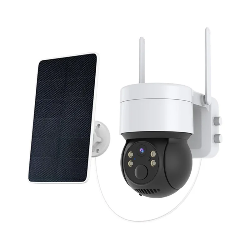 Q4X Outdoor WiFi Solar-Powered Surveillance Camera 1080P HD Video Camera - White
