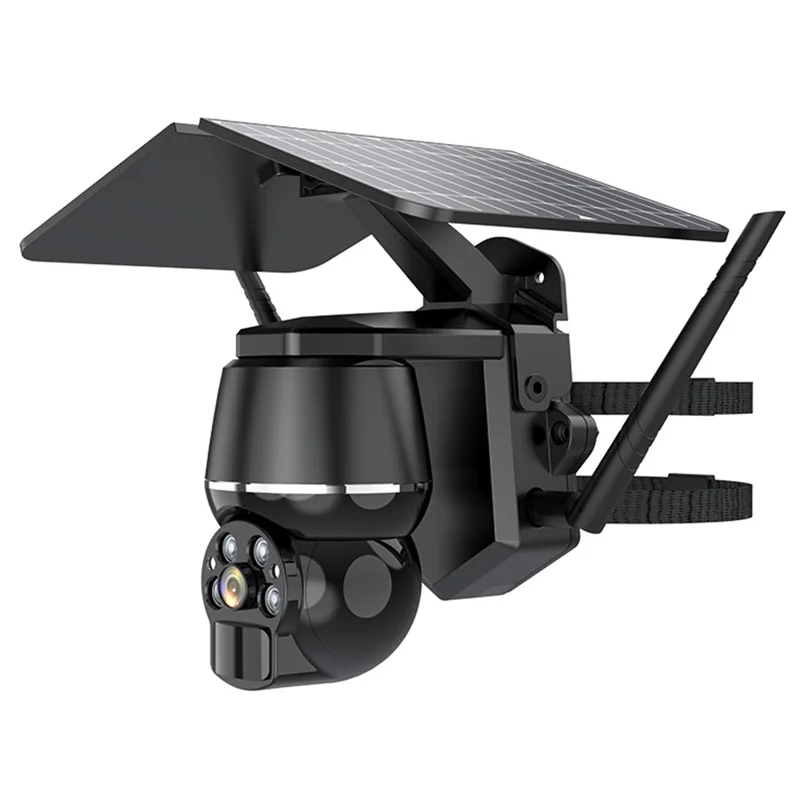 Q7 Wireless WiFi 2MP HD Camera Solar-Powered Outdoor Surveillance Camera - Black