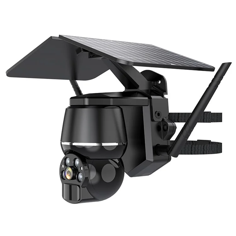 Q7 4MP Outdoor Motion Detection Wireless Solar PTZ Camera, WiFi Version - Black
