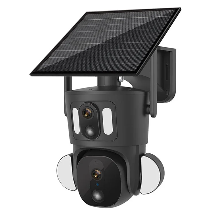Q32 2K / 4MP Câmera Zoom com Lentes Duplas Alimentada por Energia Solar Câmera de Monitoramento Wireless WiFi