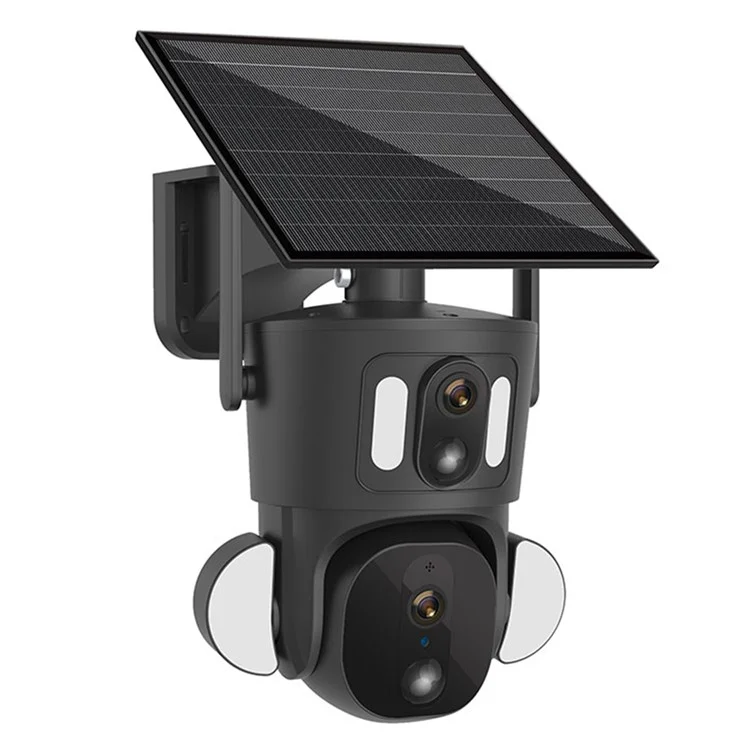 Q32 2K / 4MP Câmera Zoom com Lentes Duplas Alimentada por Energia Solar Câmera de Monitoramento Wireless WiFi