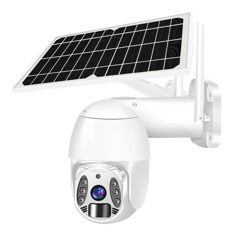 Q6 HD 3MP 4G Network Solar Security Camera Home Monitor - White / EU Version