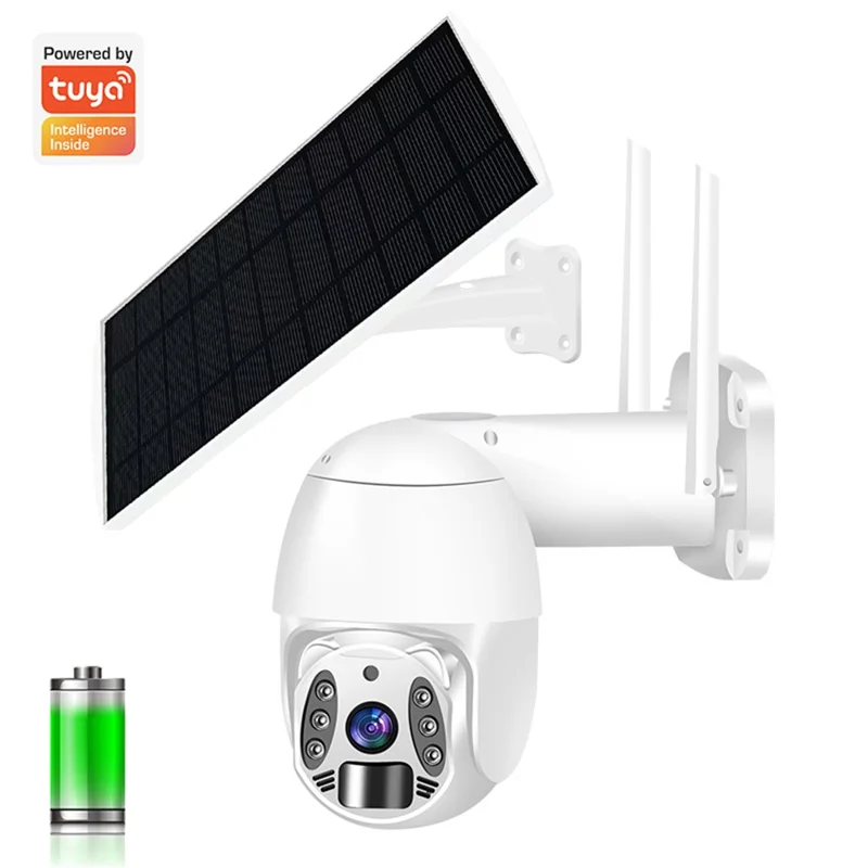 Q6 HD 3MP 4G Network Solar Security Camera Home Monitor - White / EU Version