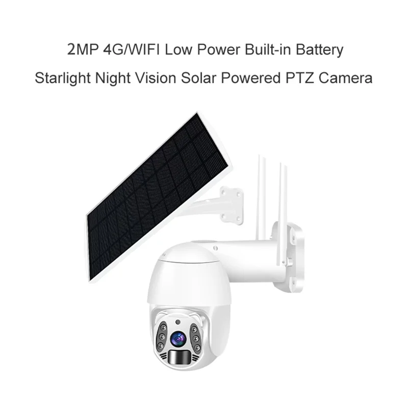 Q6 HD 3MP 4G Network Solar Security Camera Home Monitor - White / EU Version