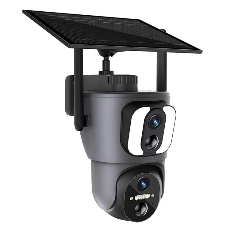 ESCAM QF390 2MP+2MP Dual Lens IP66 PIR Sensor WiFi Painel Solar Câmera IP