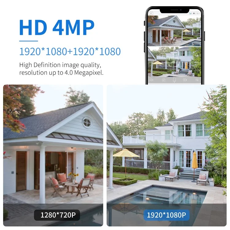 ESCAM QF390 2MP+2MP Dual Lens IP66 PIR Sensor WiFi Painel Solar Câmera IP