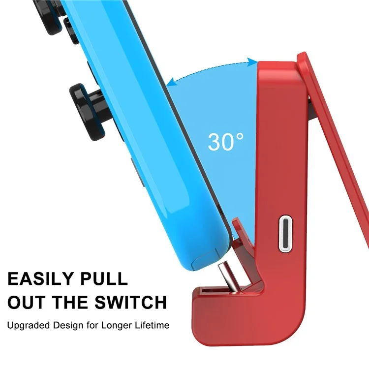 YD03 For Nintendo Switch / Switch Lite Type-C Charger Desktop Stand Charging Dock - Red