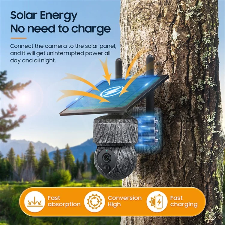 Q51 UBOX App Tarnung Nachtsicht HD Outdoor Solar Überwachungskamera WLAN