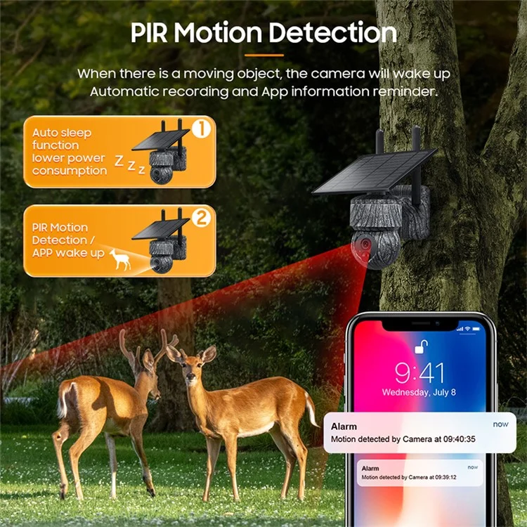 Q51 UBOX App Tarnung Nachtsicht HD Outdoor Solar Überwachungskamera WLAN