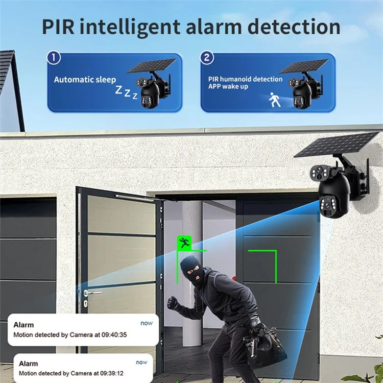 Q6 Pro 6MP Dual Lens HD Full-Color Night Vision Solar-Powered Camera, WiFi Version