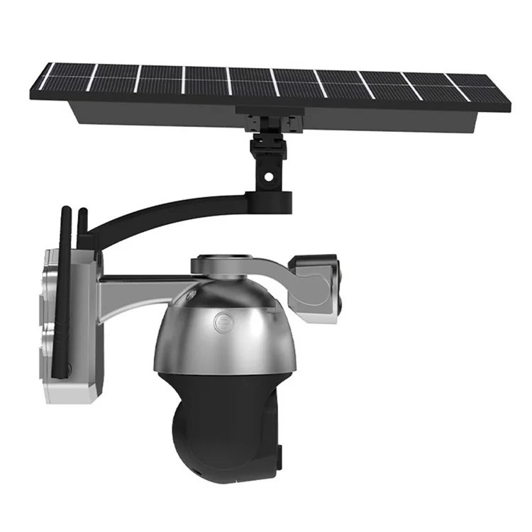 Q6 Max 6MP HD Full-Color Night Vision Low-Power Dual-Lens Solar-Powered Camera, WiFi Version - Grey