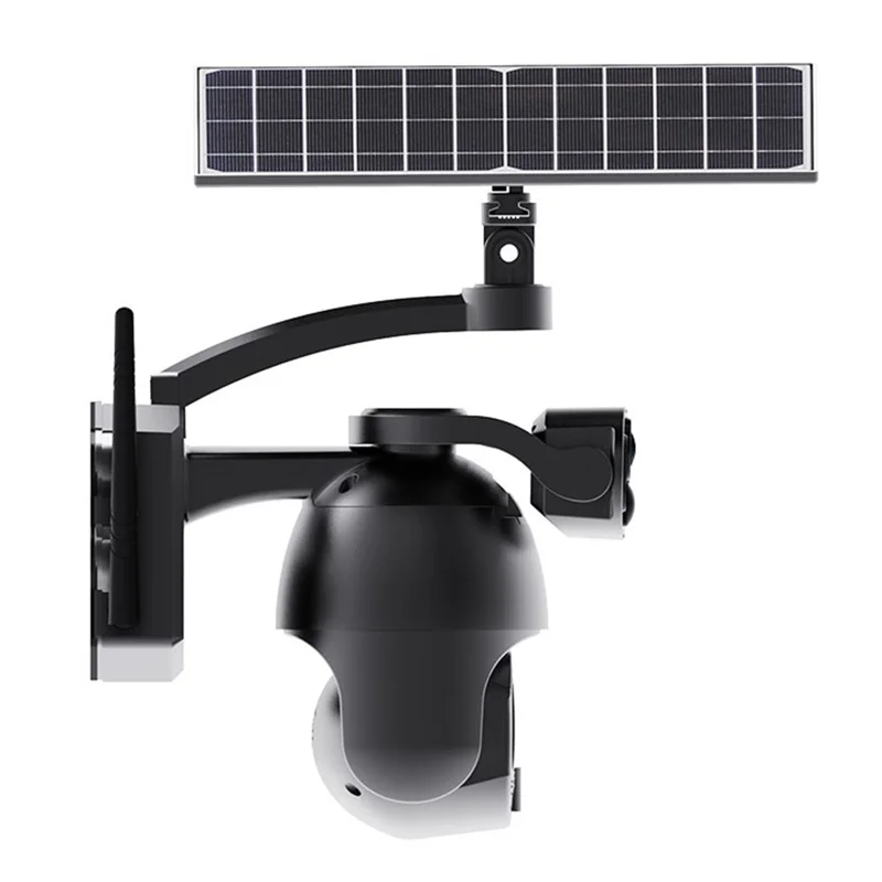 Q6 Max 6MP HD Full-Color Night Vision Camera, 4G EU Version Dual-Lens Solar-Powered Camera - Grey