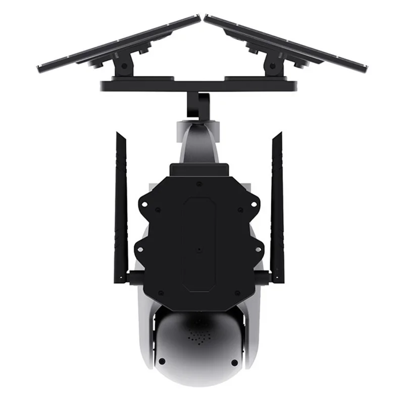 Q6 Max 6MP HD Full-Color Night Vision Camera, 4G EU Version Dual-Lens Solar-Powered Camera - Grey