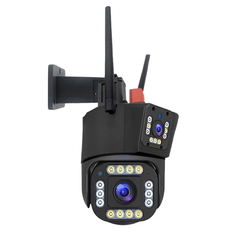 Q323 4K 3-Linsen-HD-WLAN-Kamera 360-Grad-Nachtsicht-Überwachungskamera, EU-Stecker