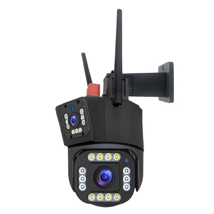 Q323 4K 3-Linsen-HD-WLAN-Kamera 360-Grad-Nachtsicht-Überwachungskamera, EU-Stecker