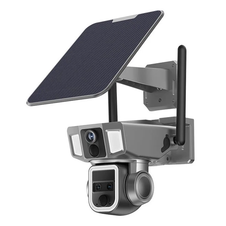 Y7A 3 Lens Solar HD AI Detection Camera Outdoor Waterproof Night Vision WiFi Camera