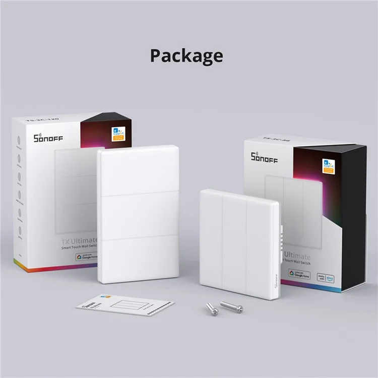 Interrupteur mural intelligent SONOFF TX Ultimate avec WiFi et compatibilité eWeLink-Remote - Prise US / T5-1C-120