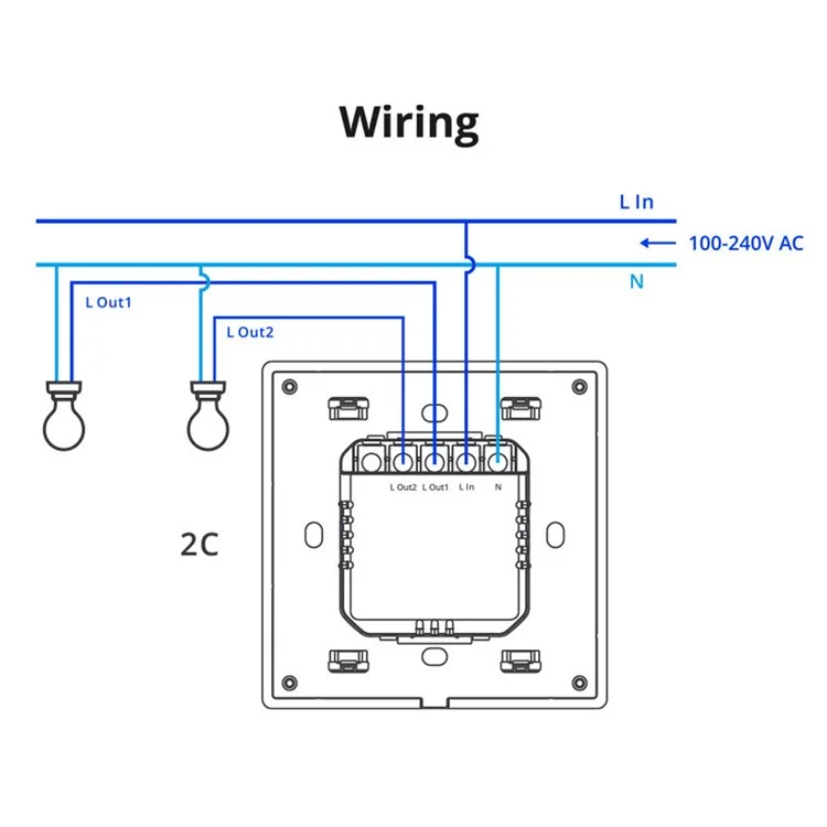 SONOFF TX Ultimate WiFi Smart Touch Wall Switch Support eWeLink-Remote - Spina US / T5-2C-120