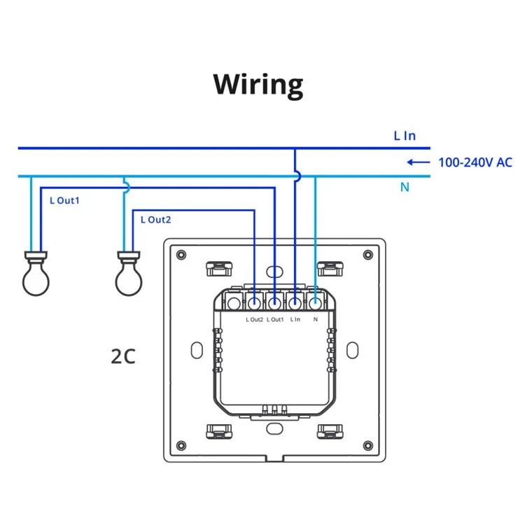 Sonoff TX Ultimate WiFi / Ewelink-remote Smart Touch Wandschalter Mit Rgb-licht - EU -stecker / T5-3C-86