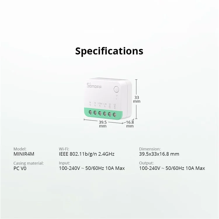 Sonoff Minir4m wi -fi Smart Switch Модуль Поддержки Ewelink и Matter