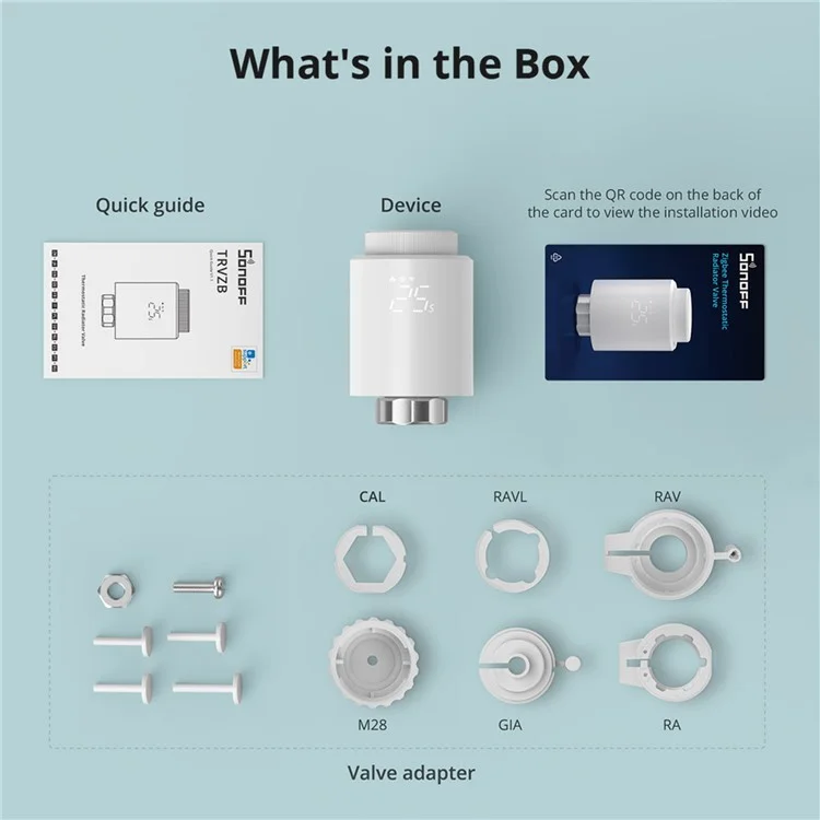 SONOFF TRVZB Zigbee Thermostatic Radiator Valve for Efficient Heating Control