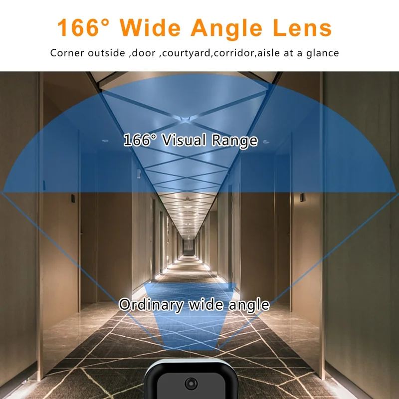 SN-D220 Tuya Wireless WiFi 1080P Motion Detection Doorbell Camera for Home Security - Black