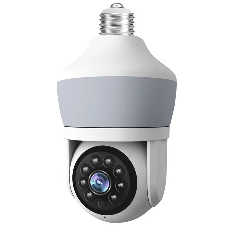 Ampoule Caméra WiFi Bluetooth D211EM 3MP Forme de Ampoule Détection de Mouvement Voix Bidirectionnelle Vision Nocturne