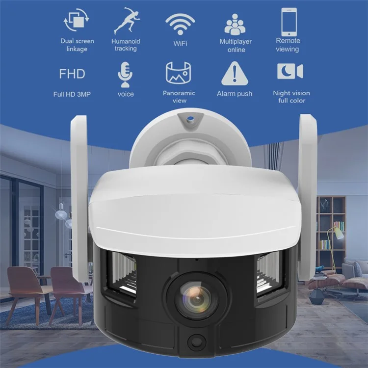 I311M HD Security Camera WiFi Pet Baby Monitor Supports Two-Way Intercom, Cloud Storage - White/EU Plug