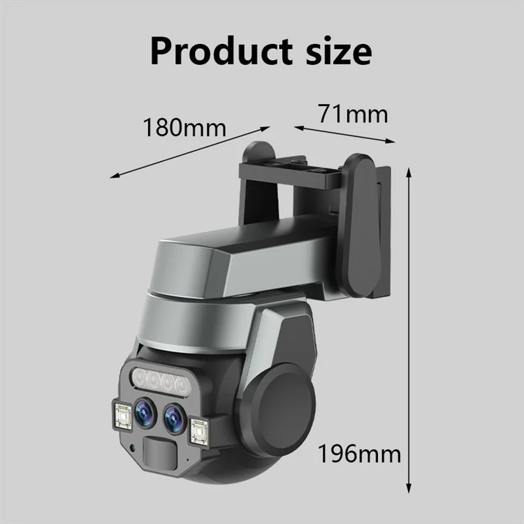 Q820M 10x Zoom Binocular Monitor Night Vision Home Surveillance WiFi Camera - EU Plug